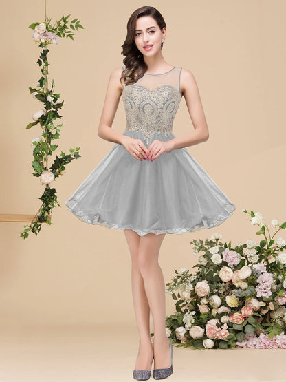 Royal Blue Sweetheart Homecoming Dress with Gold Lace Appliqué & Beaded | Short Flowy Tulle Party Gown for Party Prom