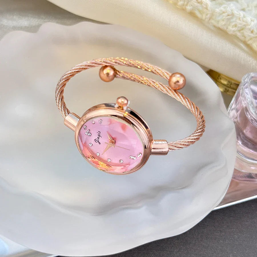 New Gradient Fresh Style Starry Sky Sunset Color Ladies Watch Student Fashion Bracelet Open Quartz Wristwatch