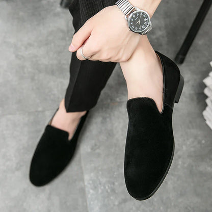 Sapatos Masculinos Mule de Couro Camurça Clássicos de Negócios para Homens Sapatos de Luxo Masculinos Mocassim Sapatos Masculinos Slip-On Sociais