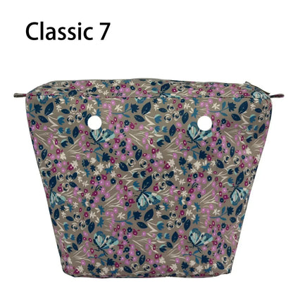 Composite Twill Cloth Waterproof Inner Lining Insert Zipper Pocket for Classic Mini Obag Senior Inner Pocket for O Bag