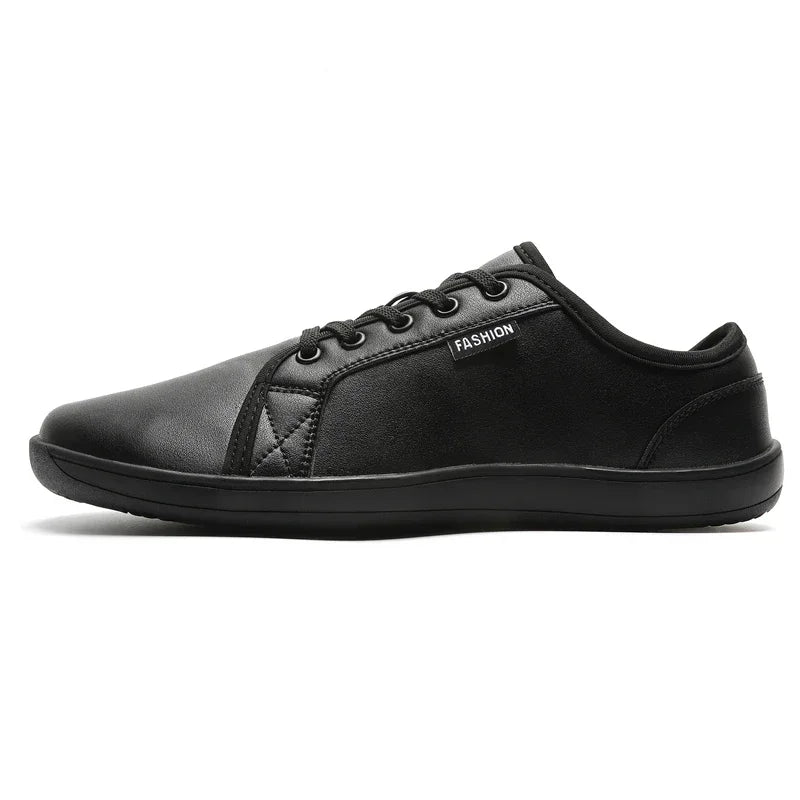Mens Artificial Leather Wide Barefoot Shoes Unisex Plus Size Male Outdoor Minimalist Sneakers Women Zero Drop Casual Walking