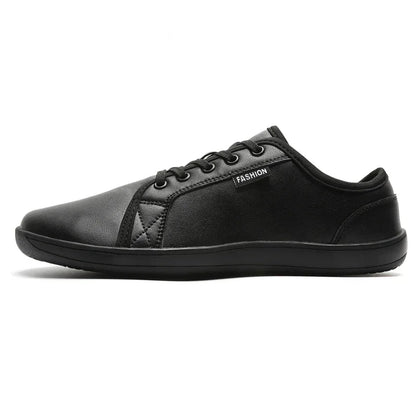 Mens Artificial Leather Wide Barefoot Shoes Unisex Plus Size Male Outdoor Minimalist Sneakers Women Zero Drop Casual Walking