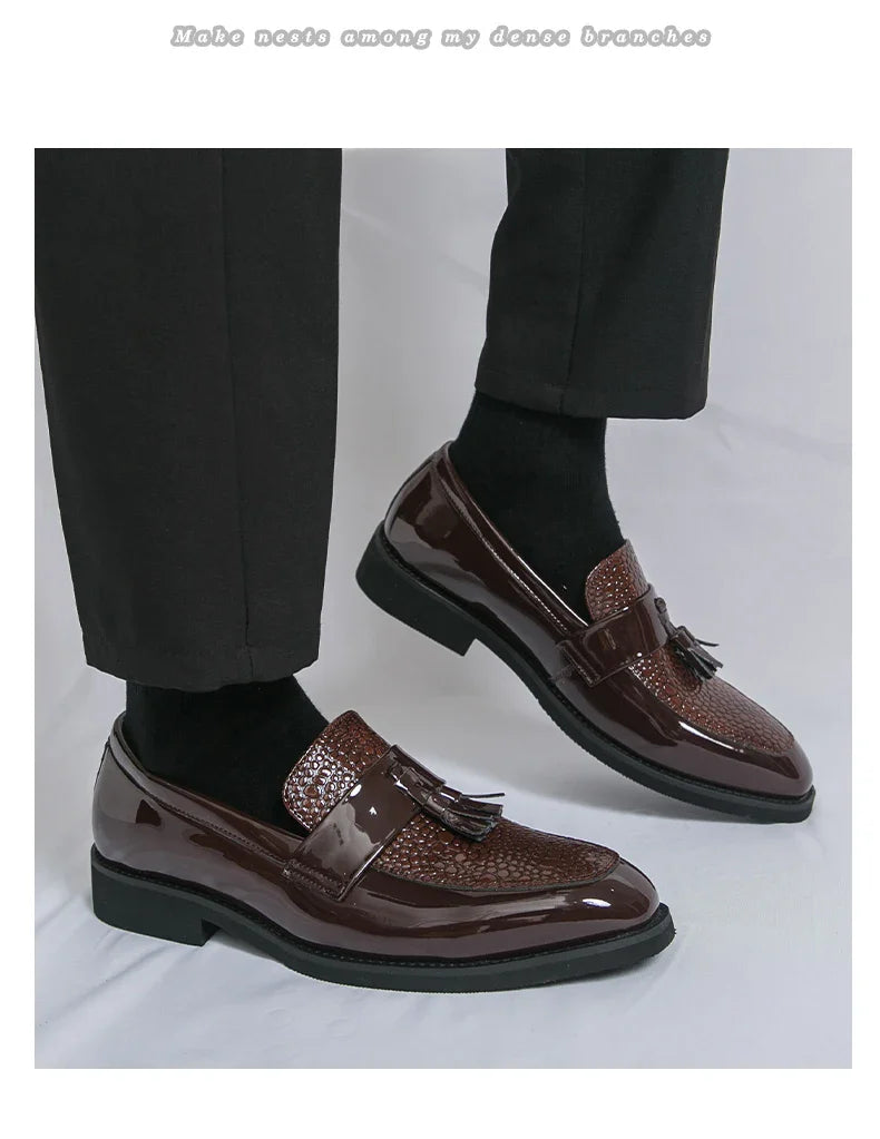 Classic Social Formal Leather Shoes Men Party Leather Casual Business Shoes Men Leather Loafers High Quality Men's Dress Shoes