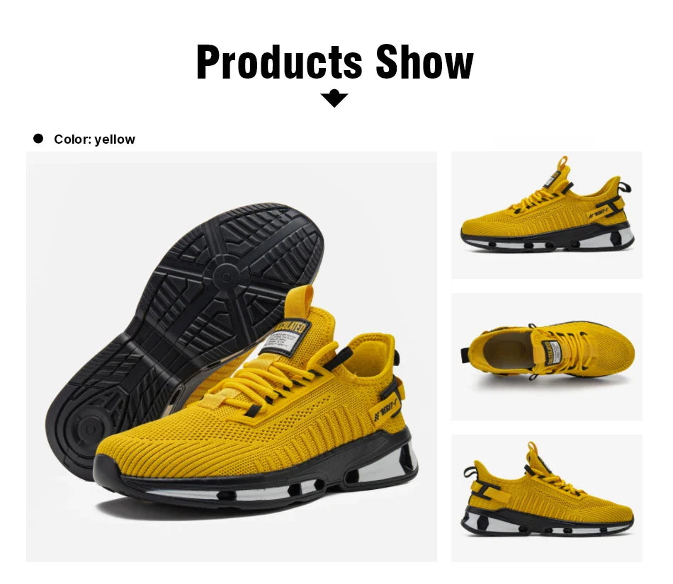 Lightweight Running Shoes For Men Casual Men's Designer Mesh Sneakers Lace-Up Male Outdoor Sports Walking Shoes