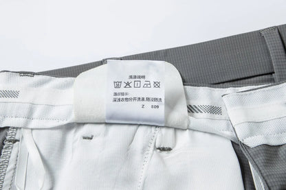 Men's Ice Silk Trousers High Stretch Micro-Grid Straight Leg Pants Business Casual Breathable YKK Zip Quick Dry Slacks 2026