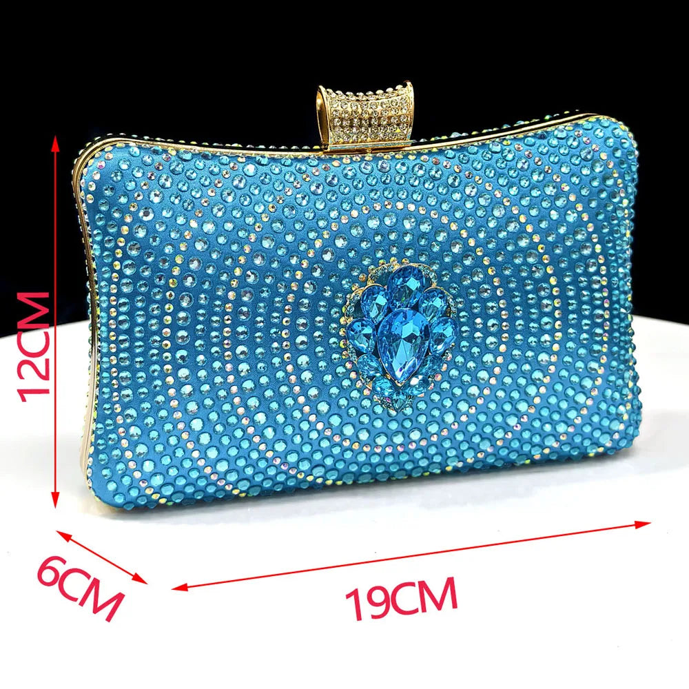 Italian Luxury Rhinestone Taro Purple Pointed Toe High Heel Shoe & Bag Set for Women - Perfect for Parties