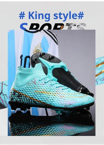 Refreshing Breathable Feet Children's Non-slip Fashion Casual Sports Shoe Youth Soccer Shoes Indoor Outdoor Grass Training Shoes