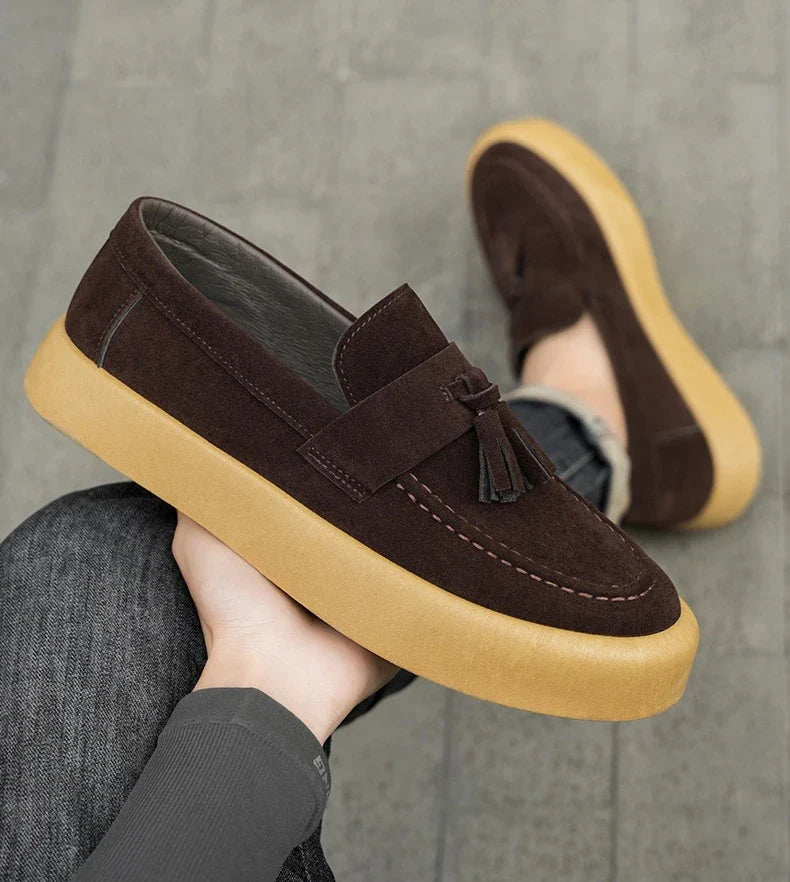 New autumn men's bean shoes British style loafers fashionable men's casual single shoes