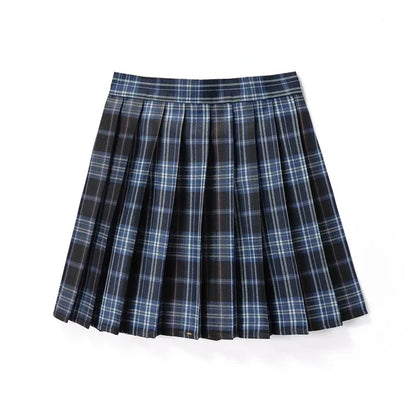 Summer Women High Waist Pleated Plaid Skirts Mini Tennis Skirt Harajuku JK Japanese School Uniform Short A-Line Mini Skirt Girl