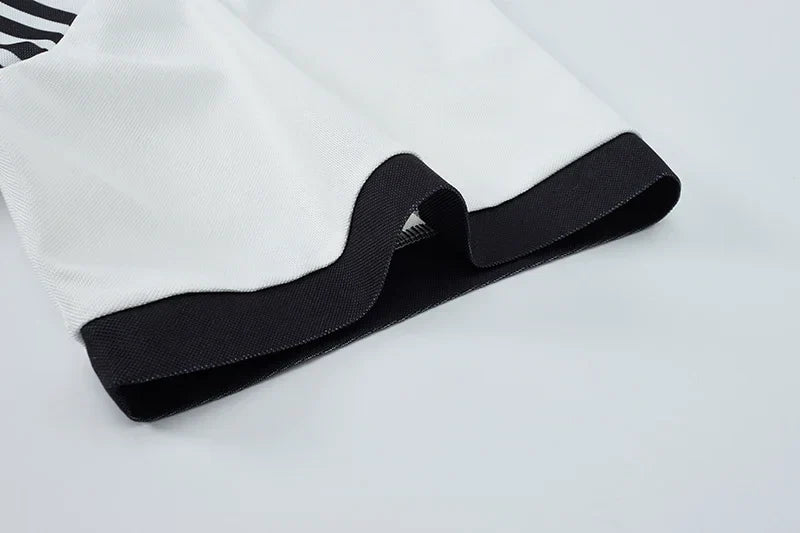 Striped Polo Shirt Men Plus Size 1XL-7XL 110-180kg Short Sleeve T-Shirt Loose Polos Oversized Tops Grey White Big Male Clothing