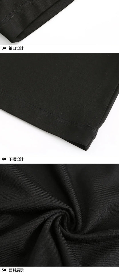 Casual Short Sleeve T Shirts Men Summer Clothes Chinese Characters Rhinestones Fashion Streetwear O Neck Cool Cotton T-shirts