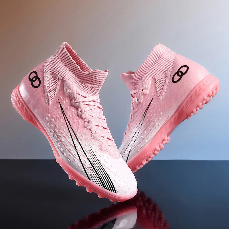 New Men Soccer Shoes Long Spikes Ultralight Football Boots Breathable Sneakers Indoor Match Cleats Training Drop Shipping