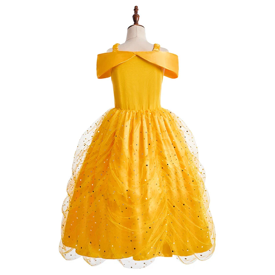Girls Halloween Belle Dresses Girl Snow White Dress Kids Christmas Carnival Cosplay Clothes Children Princess Costumes