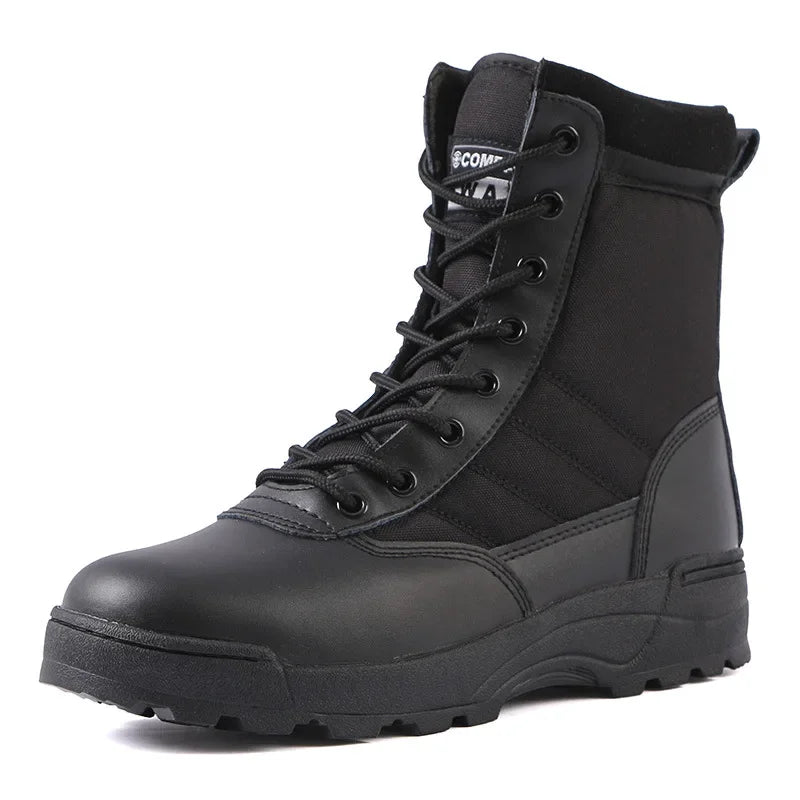 Men's Steel Toe Boots Outdoor Tactical Hiking Desert Boots Men Stab-proof Smashing Work Safty Shoes Wear Protection Shoes