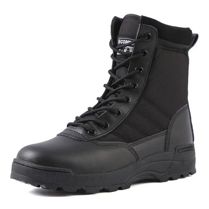 Men's Steel Toe Boots Outdoor Tactical Hiking Desert Boots Men Stab-proof Smashing Work Safty Shoes Wear Protection Shoes