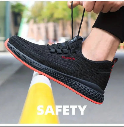 Steel Toe Protective Work Shoes Anti Smash Safety Shoes Men Women Light Work Sneakers Breathable Anti-Stab Indestructible Shoes