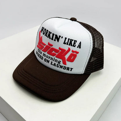 American Style Cruise Printed Anime New Letter Mesh Trucker Caps Sunshade Breathable Baseball Hats Men Women Versatile Fashion