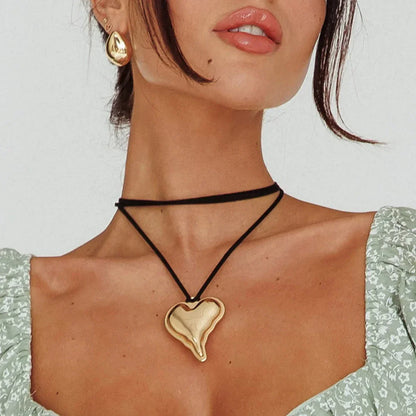 Waterproof Stainless Steel Micro Trend Cord Necklaces Women Statement Metal 18K Gold Plated Trendy 2024 Jewelry collares