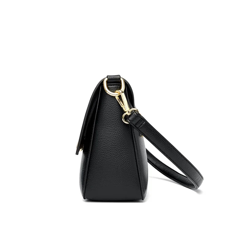 2025 New Trend Fashion Message Geniune Leather Girls Crossbody Women Shoulder Bags Big Size Capacity Multifunction Shopping Lady