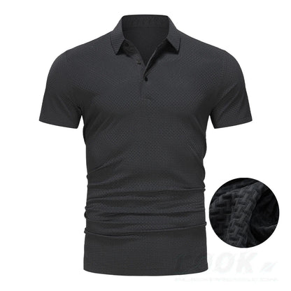 Upto EUR Sizes Tall Man Brand Top-Quality Men's Golf Shirt Lop-up Hollow Short-sleeved Polo Shirt SummerIce Silk Breathable Tee