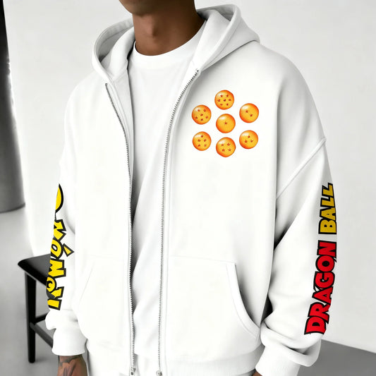 Animation Printed Zipper Hoodie 2025 Men's and Women's Autumn/Winter New Style Harajuku Plus Size Trendy Casual Top