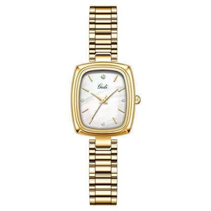 Bracelet Watch Retro TV niche high-end Gold Watches steel strip Waterproof Small Dial Women's Fashion Quartz Clock Wristwatches