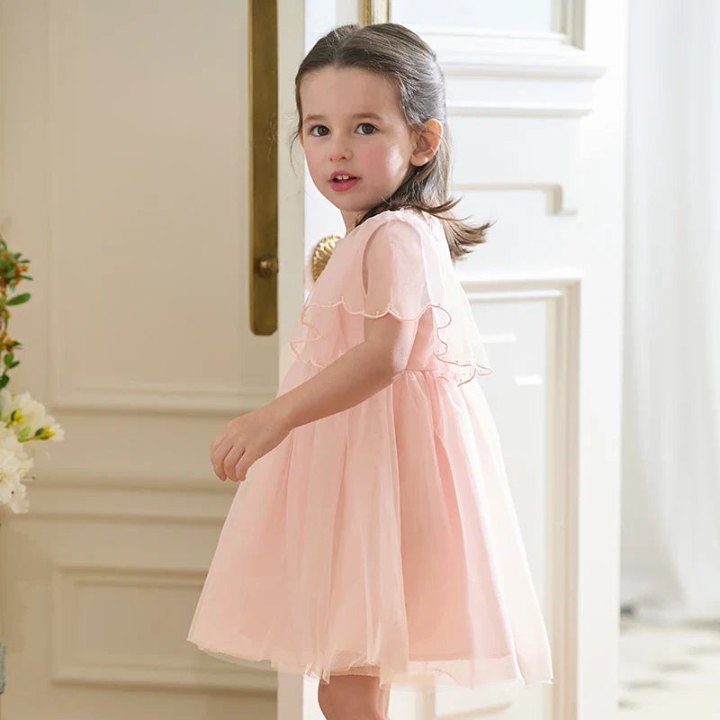 Girls Baby Princess Dress Summer Sweet Cute Embroidery Children Mesh Elegant Dress Party Outdoor Gentle DB2251139