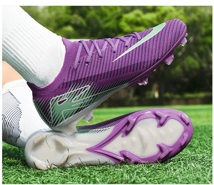 High-quality Breathable Soccer Cleats for Men Women Outdoor Artificial Grass Match Training FG Football Shoes