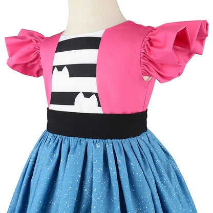 Summer Kids Gabby's Dollhouse Cats Princess Dress With Ears Headwear Carnival Birthday Party Fancy Gabby Girls Striped Vestidos