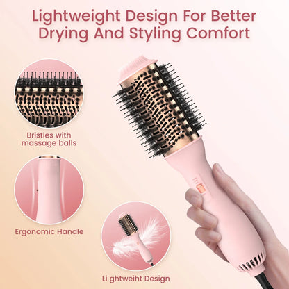 Professional Blowout Hair Dryer Brush Dryer and Volumize Hot Air Brush for Women Curling Irons Styler Electric Brushes