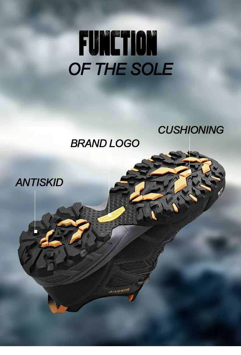 Breathable Cushioning Nonslip Sneakers Men's Hiking Shoes Running Trekking Sneakers Outdoor Mountain Sports Shoes for Men