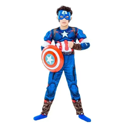 New Hulk Iron Man Children's Role Playing Spider Man Superman Children's Tight Clothing Fantastic Costume Halloween Party