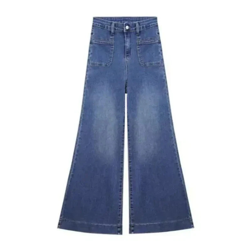 Autumn Spring Wide Leg Jeans Women Denim Pants