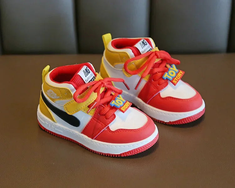 Fashion Children Sneakers Outdoor Non-Slip Boy Girl Casual Board Footwear Colorful High-top Kid Running Sports Leisure Shoes