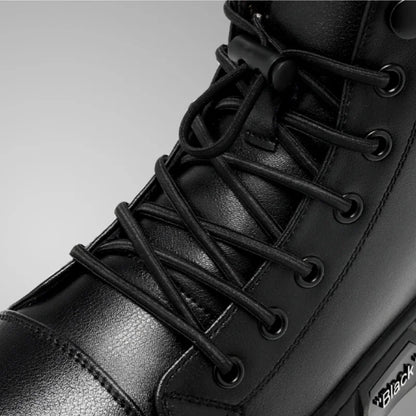 Black Leather Men Ankle Boots Winter Outdoor Casual Shoes No-slip High Top Male Work Shoes High Quanlity Light Man Chelsea Boots
