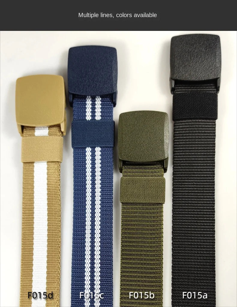 White Automatic Buckle Nylon Army Tactical Men Belt Military Waist Canvas Belt Outdoor Strap Travel Jeans Black Belts for Women