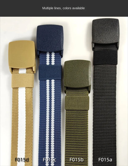 White Automatic Buckle Nylon Army Tactical Men Belt Military Waist Canvas Belt Outdoor Strap Travel Jeans Black Belts for Women