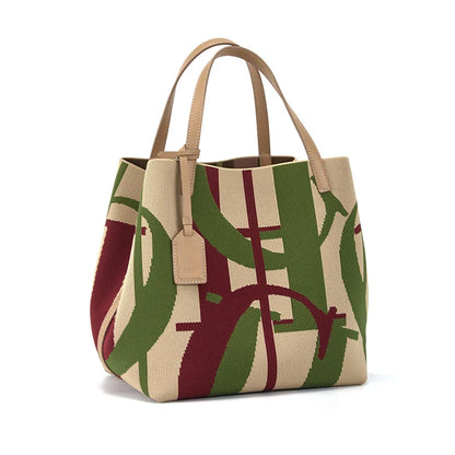 Fashionable Classic New Solid Color Outer Bag Women's Handbag Exquisite Handcrafted Weaving Large Capacity Handbag