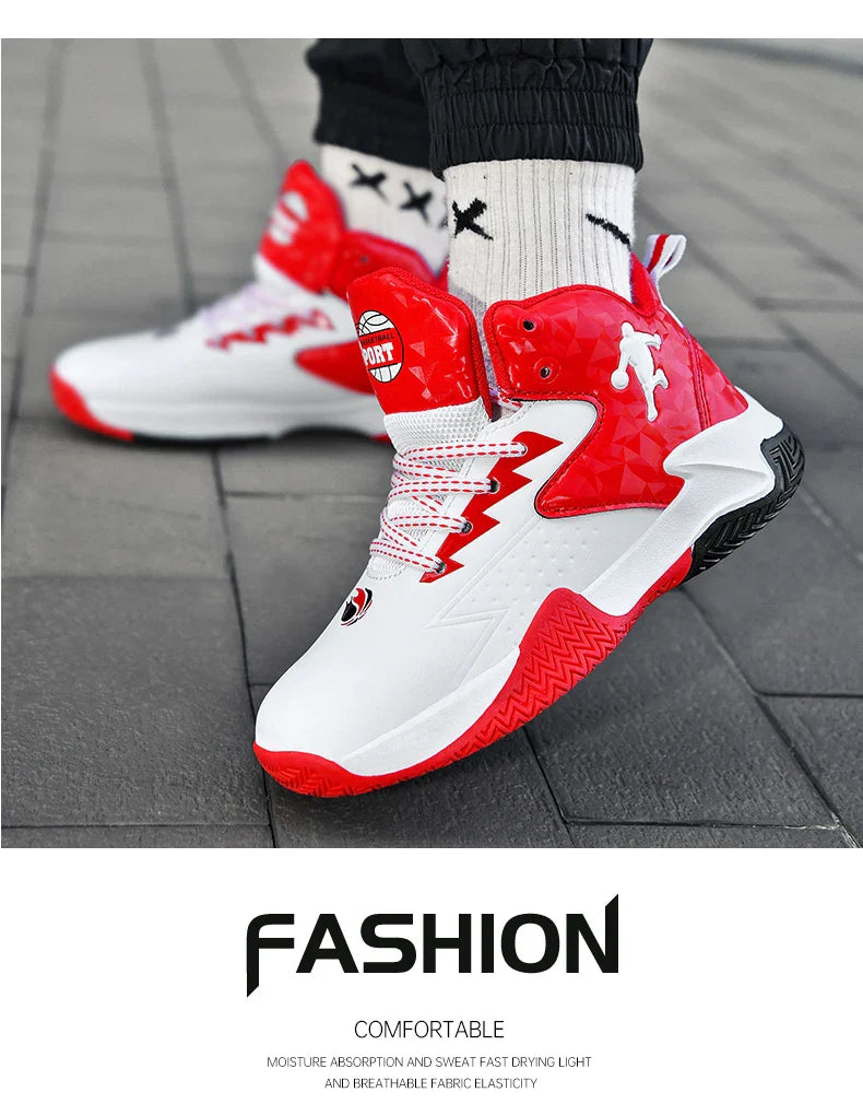 Children Basketball Shoes For Boys Girls Trainers High Top Sneakers Kids Training Shoes Outdoor Non-slip Children's Sports Shoes