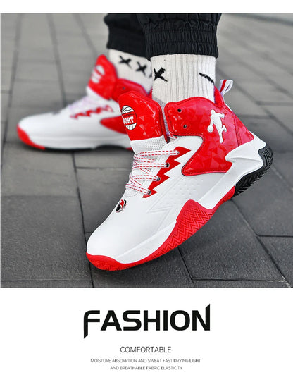 Children Basketball Shoes For Boys Girls Trainers High Top Sneakers Kids Training Shoes Outdoor Non-slip Children's Sports Shoes