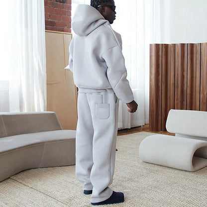 Y2k Fashion Hoodie Men And Women Casual Loose Streetwear Personalized Multi-Functional Pullover Hoodie Jogger Sweatpants Set