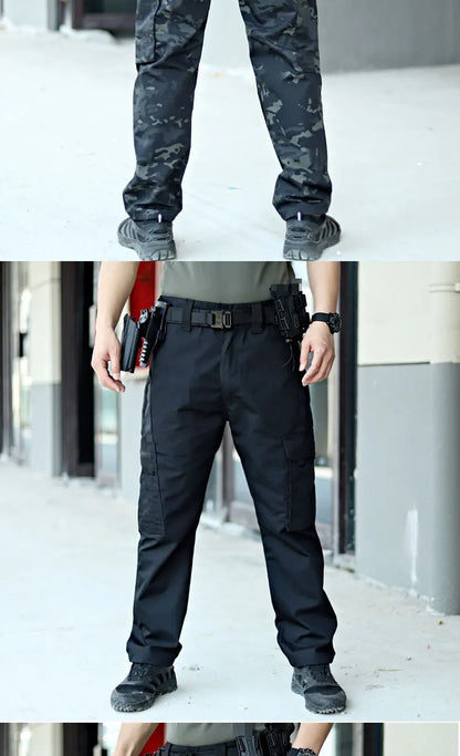 Men's Outdoor Work Pants 2-Pcs Tactical Cargo Trousers New Multi-pocket Wear-Resistant Workwear Outdoor Waterproof Hiking Pants