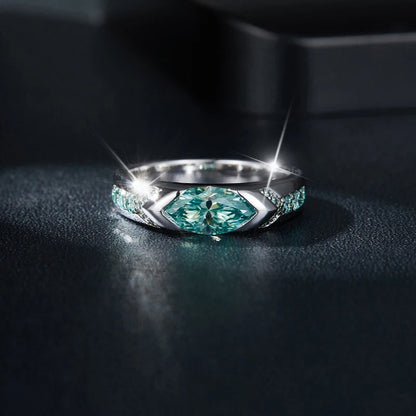 5x10mm Marquise Cut Mossanite Rings for Women Man 925 Sterling Sliver with Gold Plated Jewelry Ladies Band Women's Ring