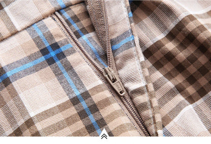 Blazers Calças Marca de Luxo Boutique Masculina Moda Xadrez Jaqueta Terno Casual de Negócios Calças Roupa de Festa para Noivo