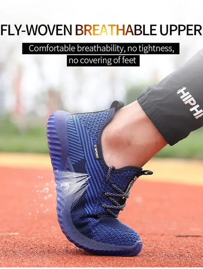 Safety Shoes Men's Work Boots Steel Toe Cap Puncture-Proof Indestructible Security Work Shoes Women Light Comfortable Sneakers