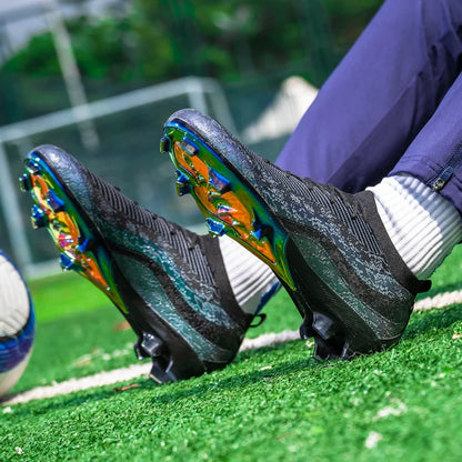Men's Sports Football Shoes Fg/Ag Long Nail Adult Artificial Grassland Durable Training Specific Shoes High-Tops Non Slip Shoes