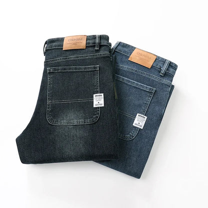 2025 Novo Estilo Y2 Primavera e Outono Jeans Folgados Masculinos Calças Retas Largas Casuais de Negócios Marca Roupas Masculinas