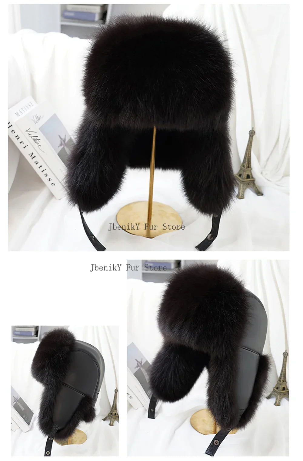 2025 Cap 100% Raccoon Dog Full Fur Fox Fur Hat Men's Fur Ear Protection Winter Thickened and Warm Russian Hat Men's Trend