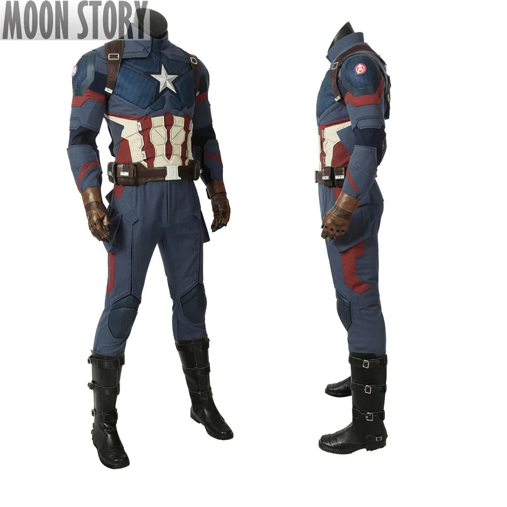 Civil War 4 Captain Cosplay Cosplay Superhero Chris Evans Adult Men Uniform Outfit Suit Halloween Vest Full Set