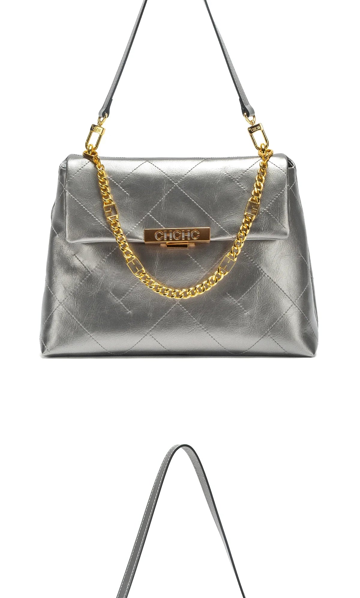 Women's Tote Bag 2026 Spring/Summer New Single Shoulder Bag Simple Black Diamond Grid Pattern Handbag